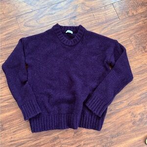 A.L.C. Alpaca Wool Purple Round Crew Neck Knit Sweater | Size Small